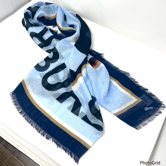 Burberry MU B Tox Text Modal scarf - Picture 3 of 11